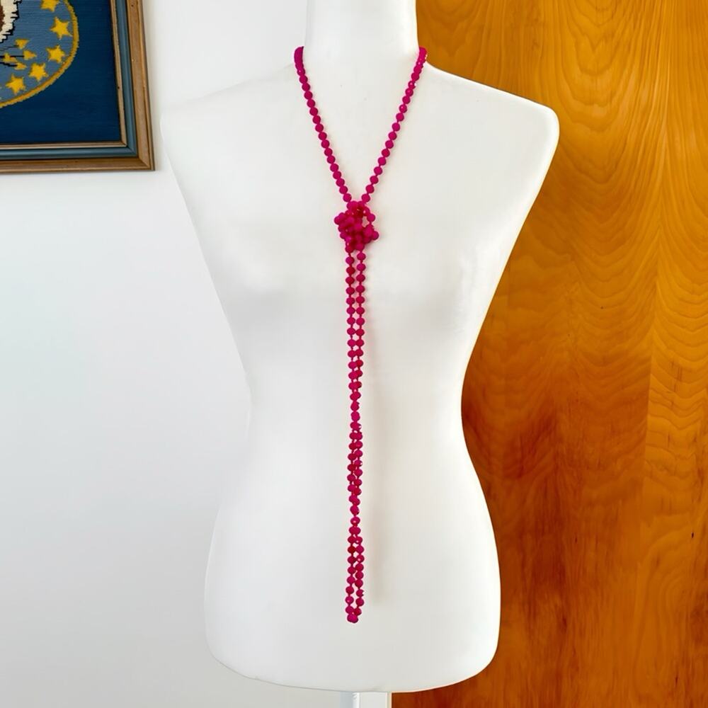 Francesca's Closet Neon Pink Versatile Beaded Necklace
